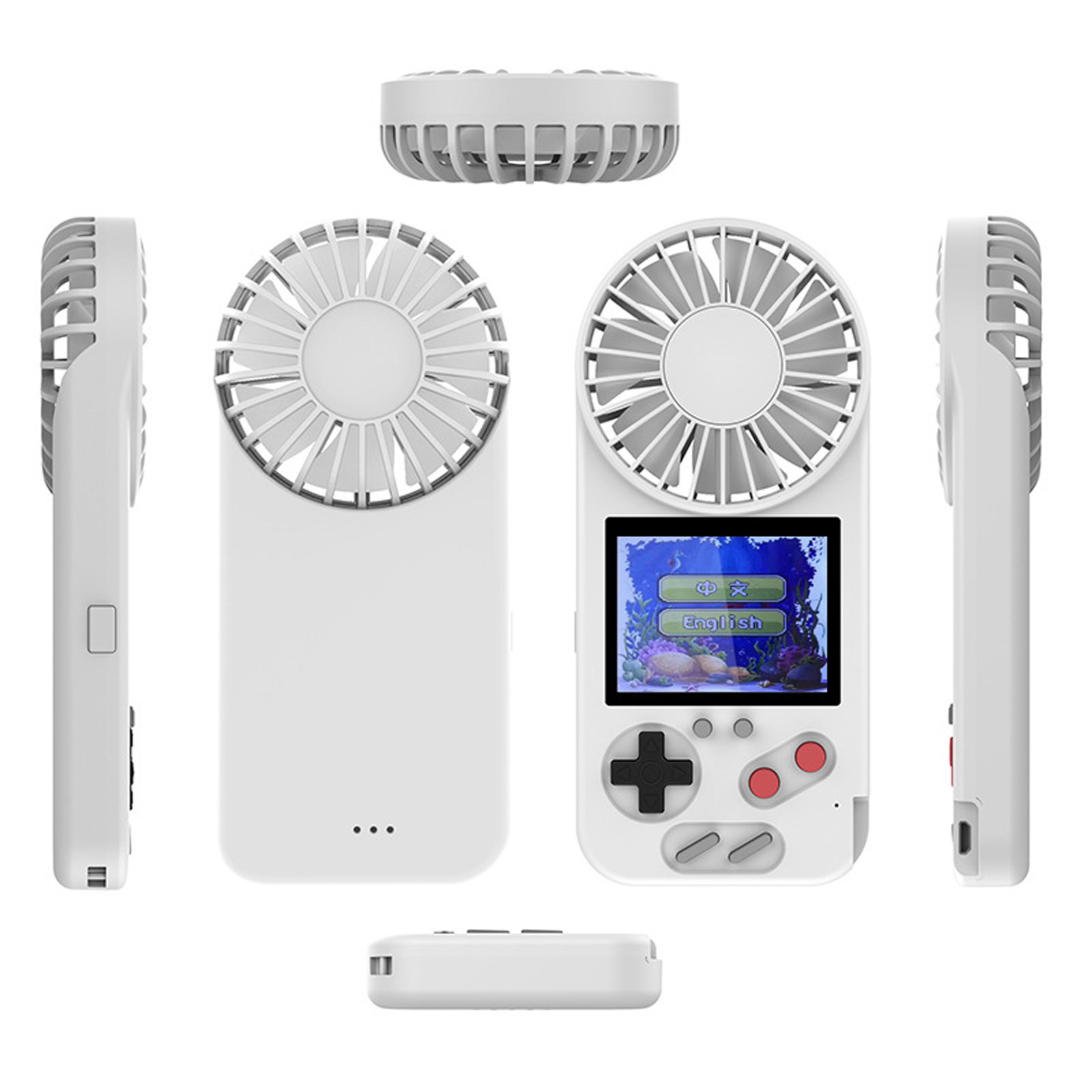 Портативная игровая приставка, геймпад SZDIIER D-5, 500 игр в 1, c вентилятором, аккумулятор 800 mAh, цвет белый
