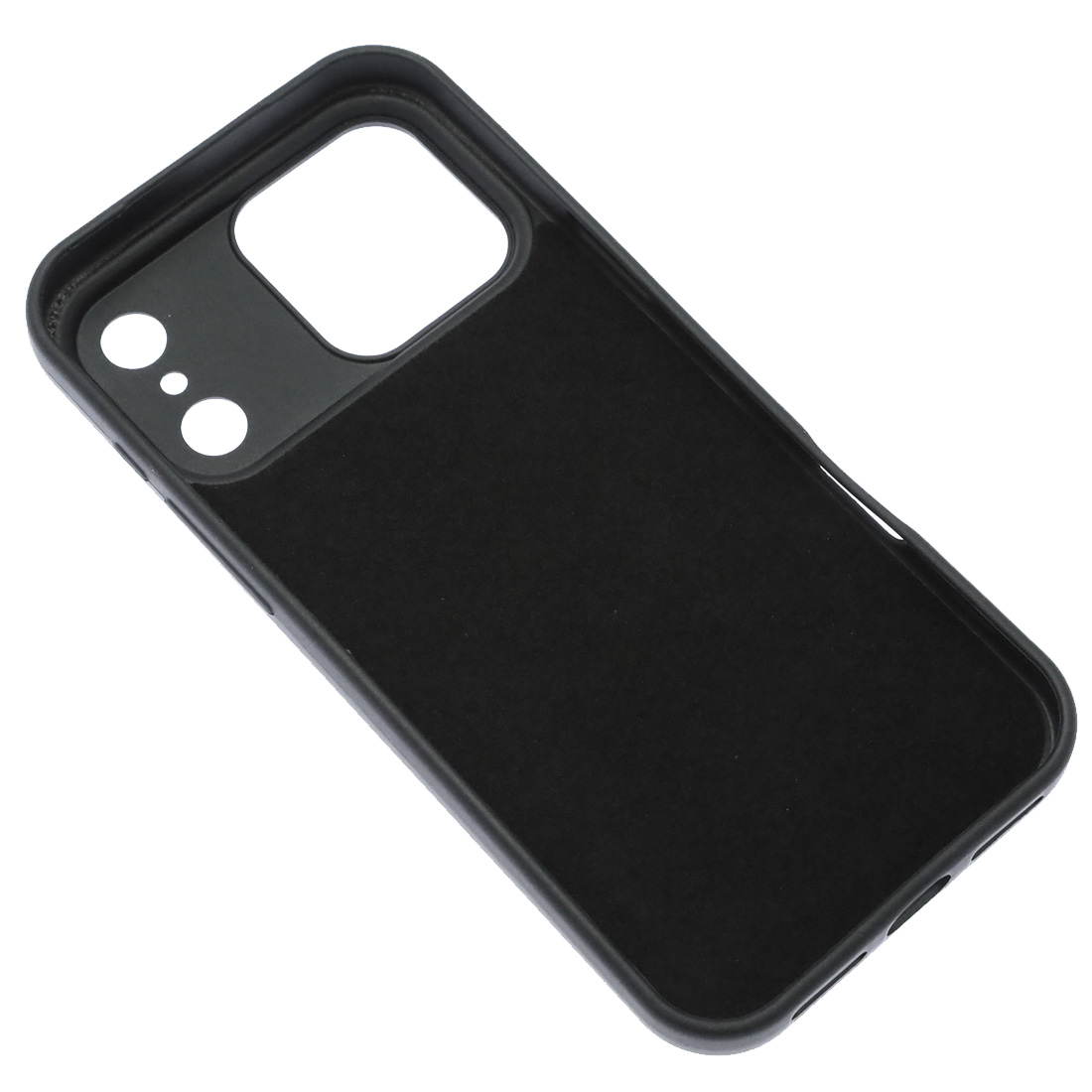 Чехол накладка NANO для APPLE iPhone 17 Pro Max, силикон, бархат, цвет черный
