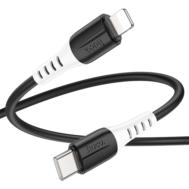 Кабель HOCO X82 USB Type C на Lightning 8 pin, 3A, длина 1 метр, цвет черный
