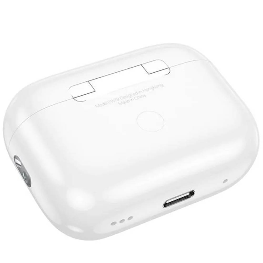 Гарнитура (наушники с микрофоном) беспроводная, HOCO EW79 Bright, ANC, сенсорный дисплей, цвет белый