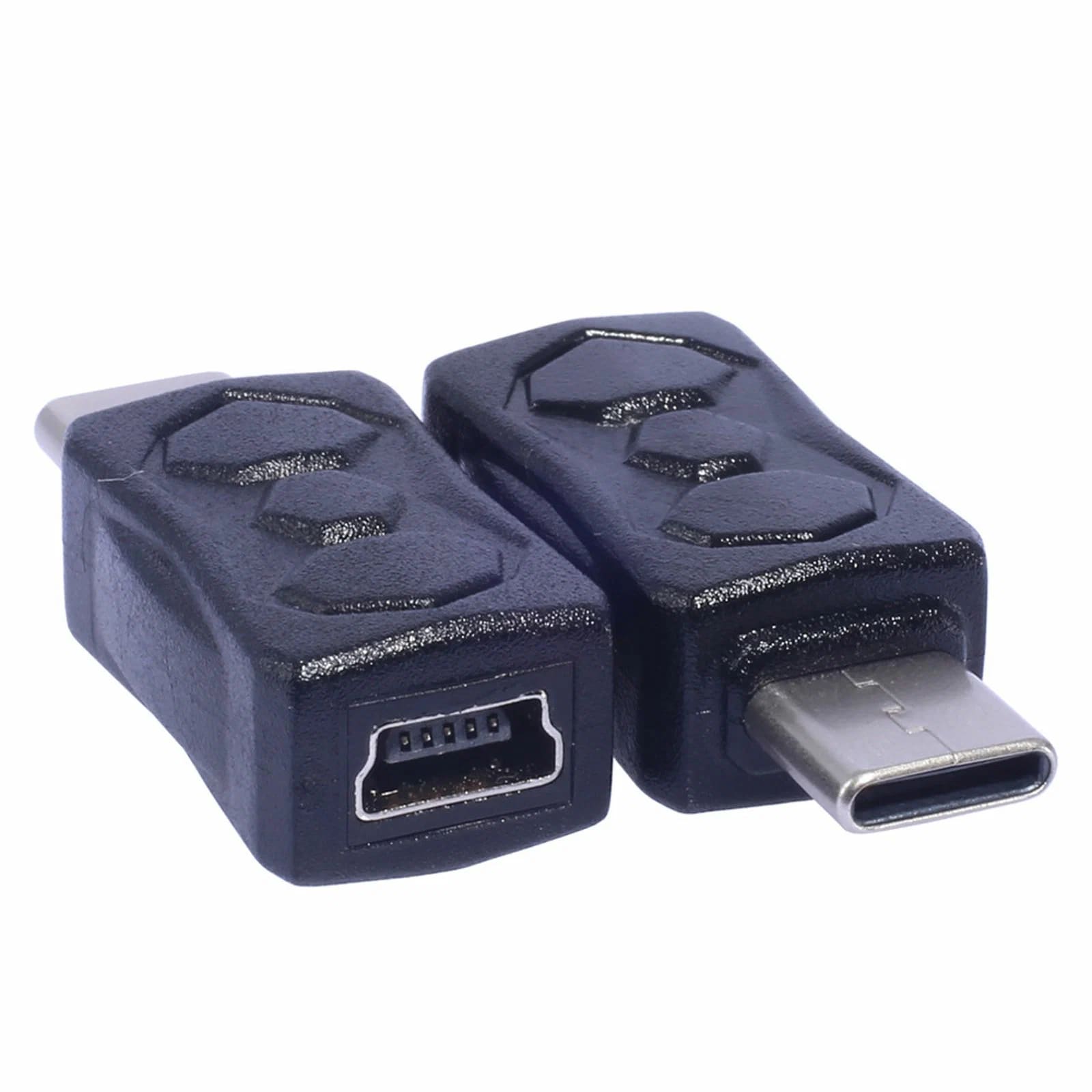 Адаптер, переходник с Mini USB на Type-C, тип 2, цвет черный