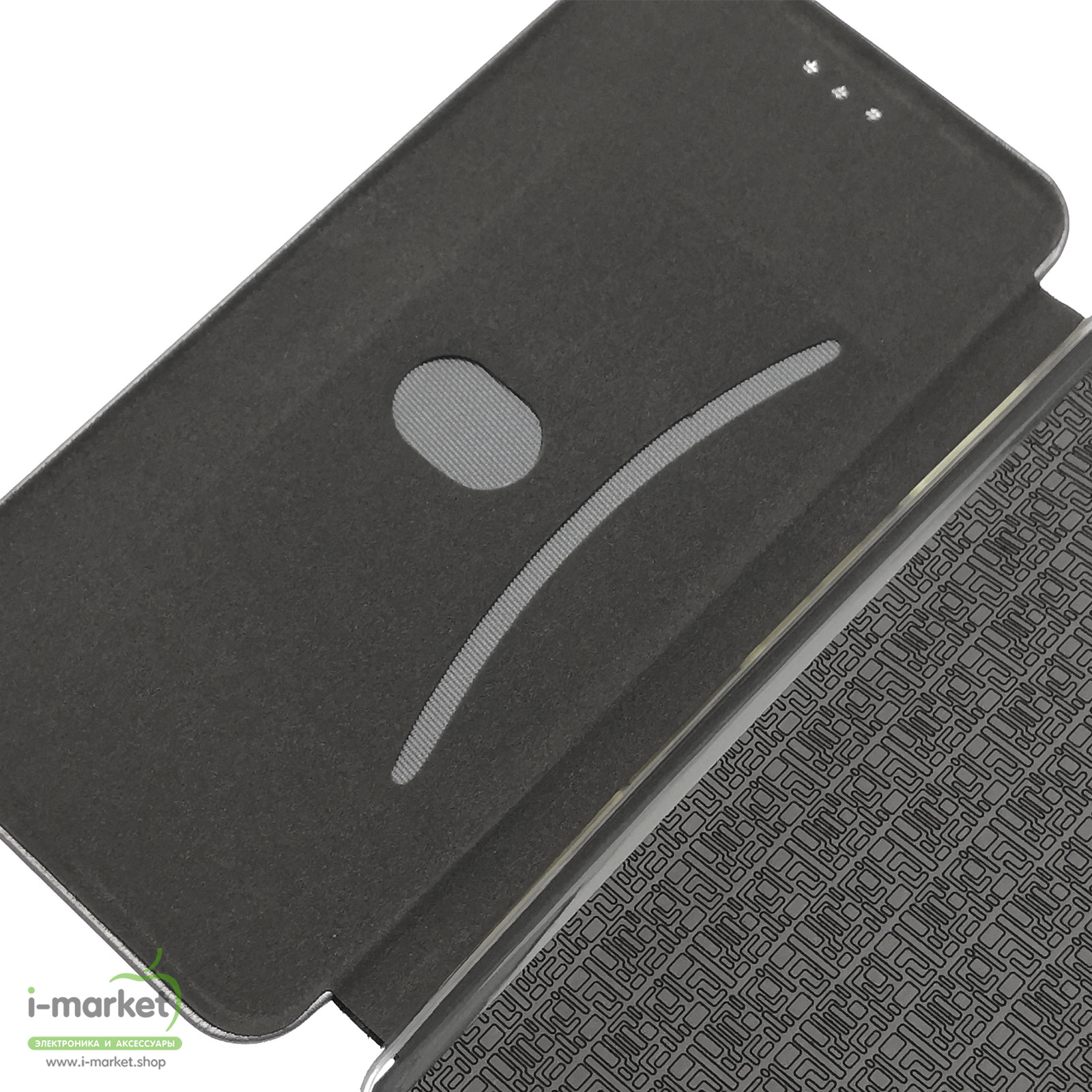 Чехол книжка STYLISH для XIAOMI Mi 10 Lite, экокожа, визитница, цвет серый.