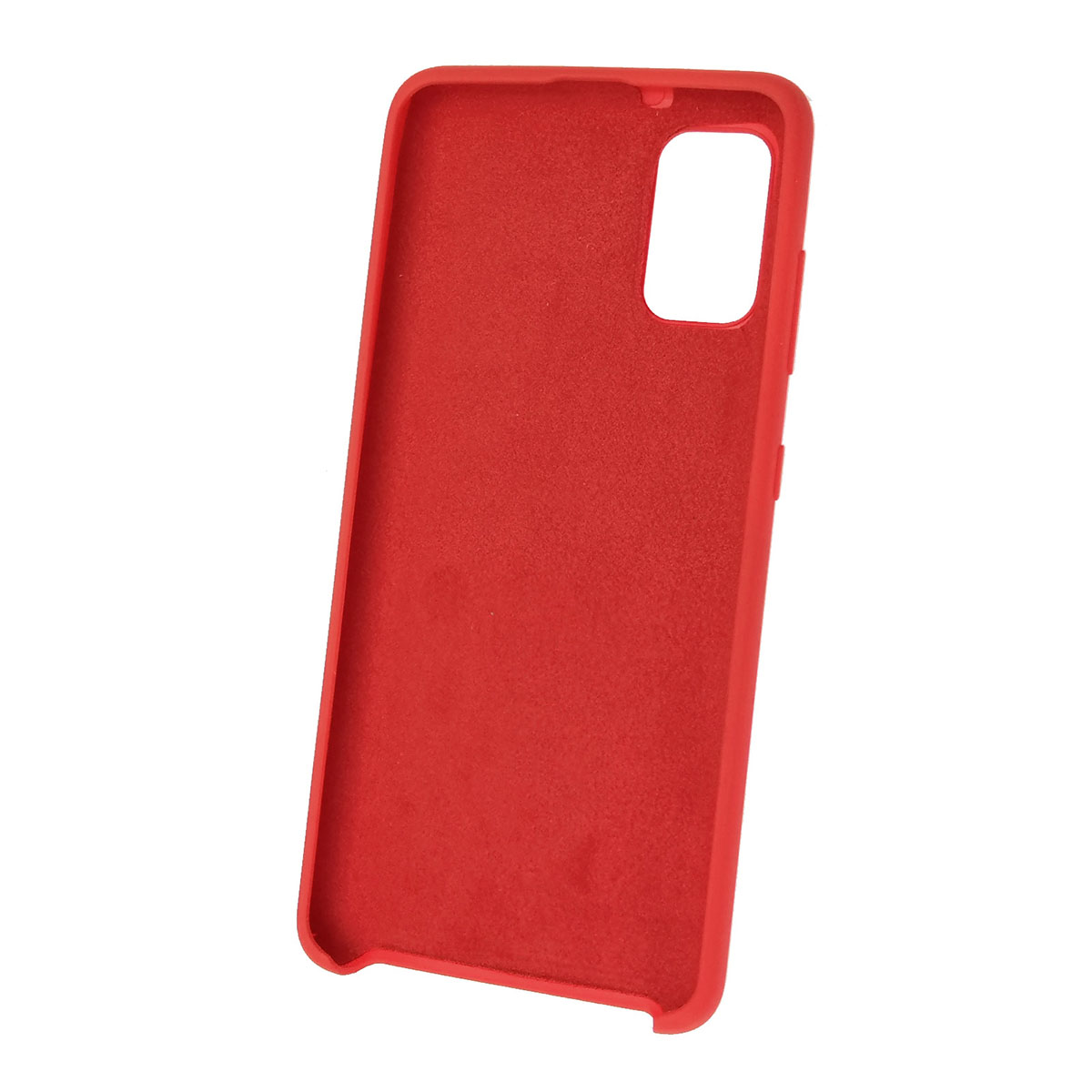 Чехол накладка Silicon Cover для SAMSUNG Galaxy A41 (SM-A415), силикон, бархат, цвет красный