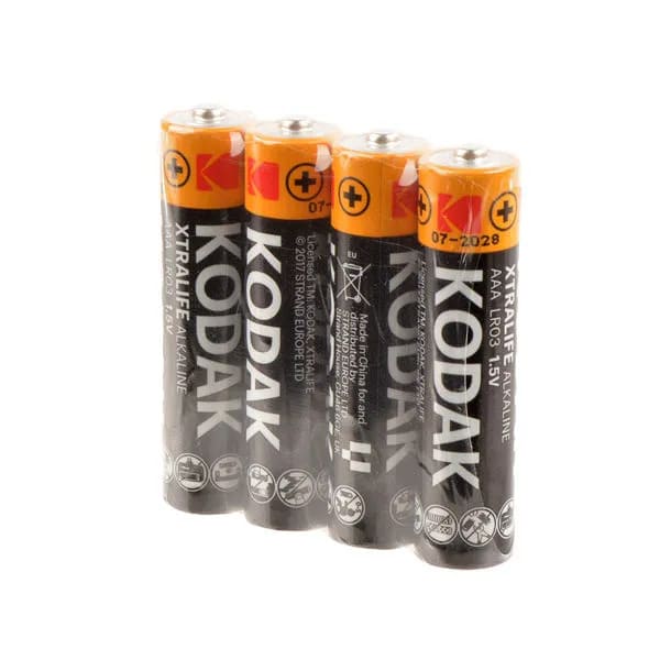 Батарейка KODAK XtraLife R03 AAA Shrink 4 Alkaline 1.5V