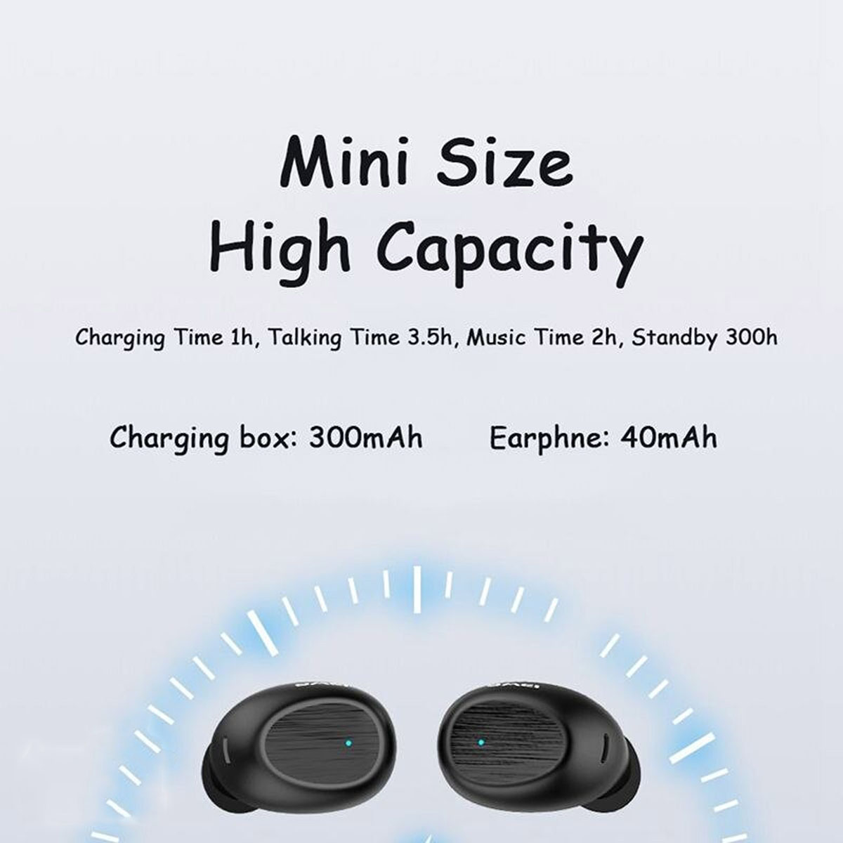 Гарнитура (наушники с микрофоном) беспроводная, AWEI T55 TWS Bluetooth Earphone, цвет черный.