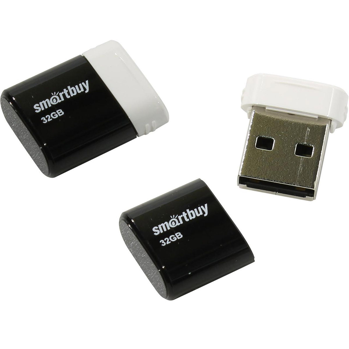 Флешка USB 2.0 32GB SMARTBUY Lara, цвет черный
