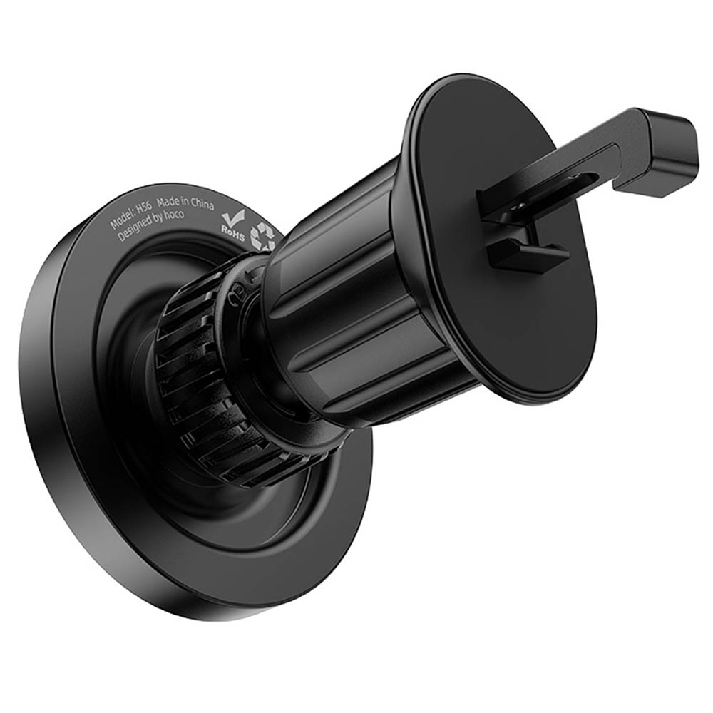 Автомобильный магнитный держатель HOCO H56 Show ring для смартфона, в решетку воздуховода, цвет черный