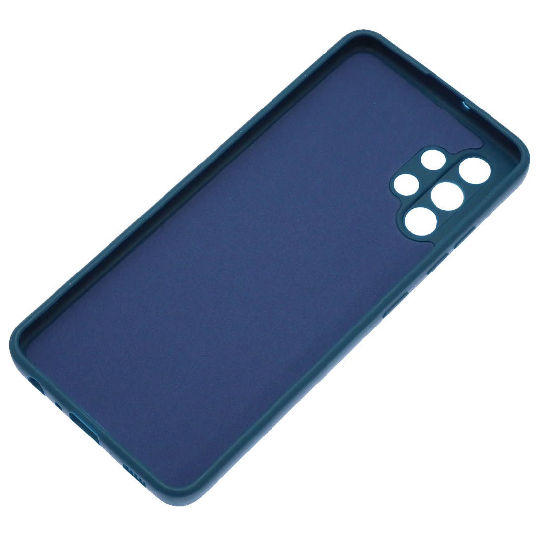 Чехол накладка для SAMSUNG Galaxy A32 4G (SM-A325F), силикон, бархат, цвет темно синий