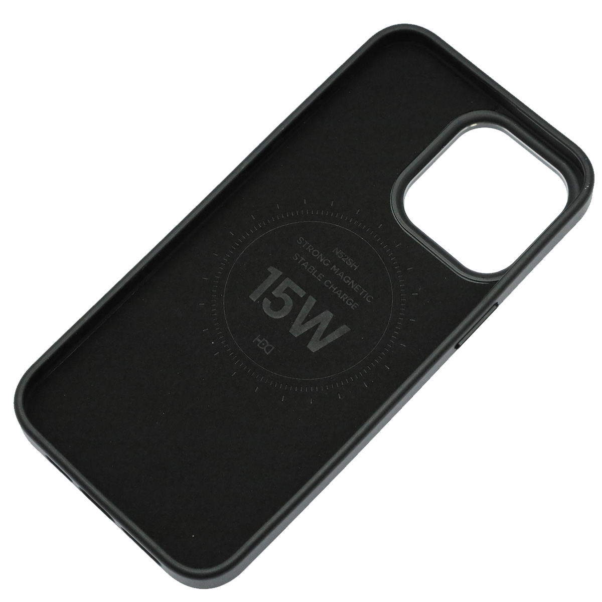 Чехол накладка Creative Stylish с поддержкой MagSafe для APPLE iPhone 15 Pro Max, защита камеры, экокожа, бархат, цвет черный