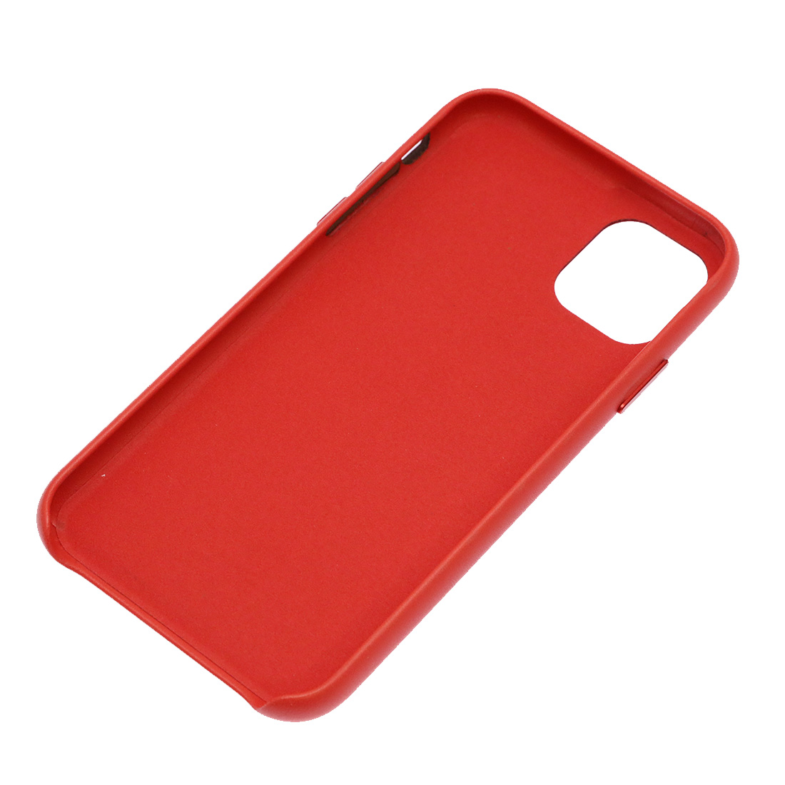 Чехол накладка Leather Case для APPLE iPhone 11, силикон, бархат, экокожа, цвет красный