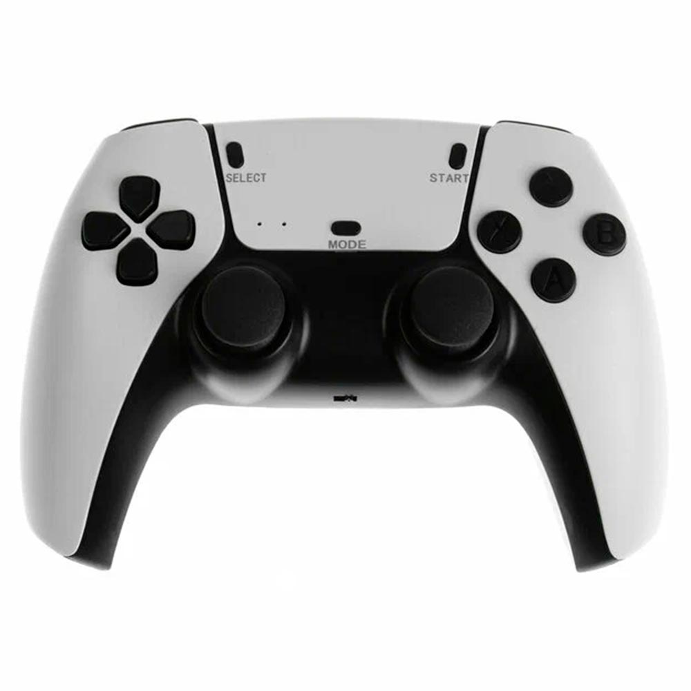 Игровая приставка M8 Pro, более 5000 игр, 2 беспроводных геймпада (джостик), карта памяти 64 Gb, цвет черно белый
