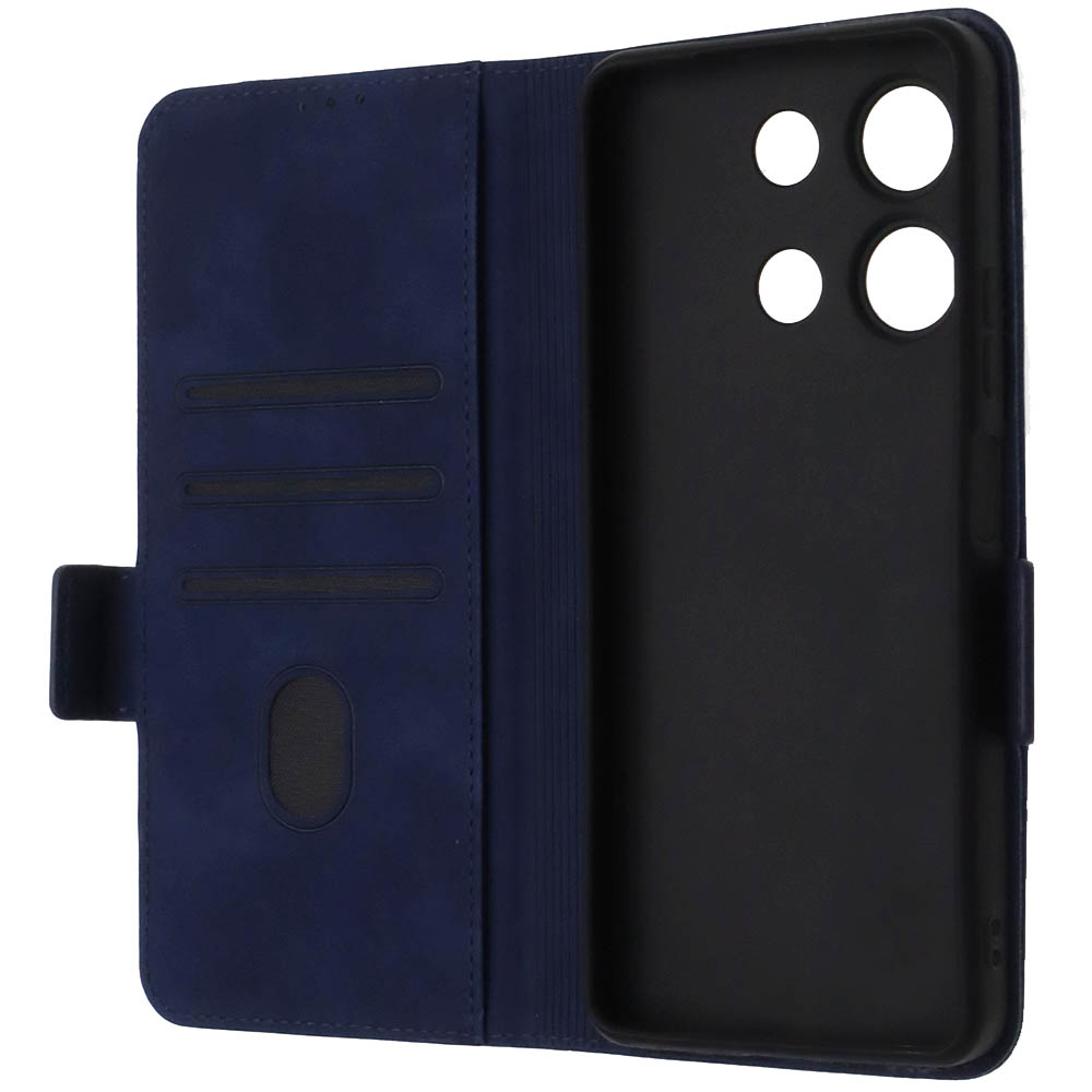 Чехол книжка NICE для INFINIX Note 30, экокожа, визитница, цвет темно синий