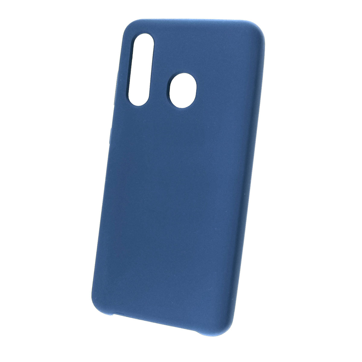 Чехол накладка Silicon Cover для SAMSUNG Galaxy A60 2019 (SM-A605), Galaxy M40 (SM-M405), силикон, бархат, цвет темно синий.