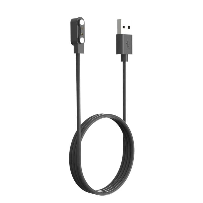USB-зарядное устройство, магнитный кабель 2 pinдля смарт часов IMILAB W12 KW66, длина 60 см., цвет черный