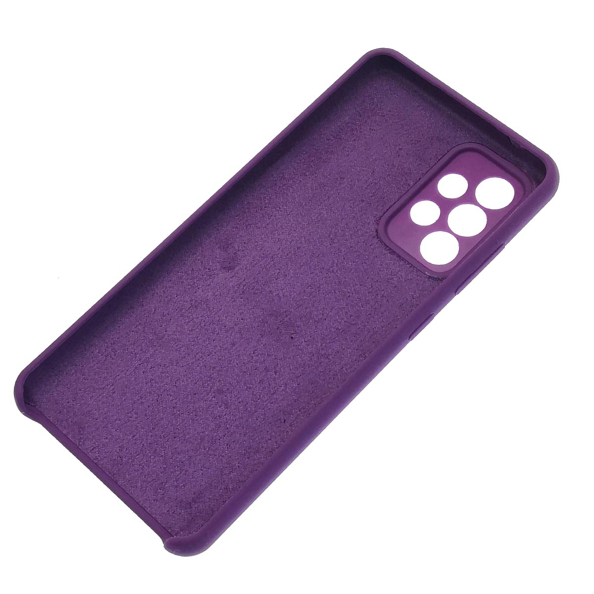 Чехол накладка Silicon Cover для SAMSUNG Galaxy A52 (SM-A525F), силикон, бархат, цвет фиолетовый