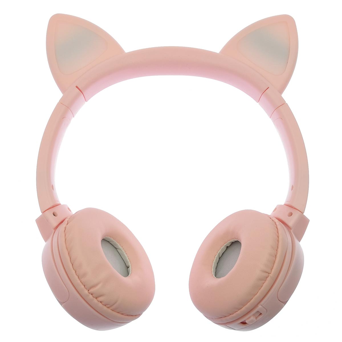 Гарнитура (наушники с микрофоном) беспроводная KR-8800, светящиеся ушки, полноразмерная, рисунок Happy Birthday Princess, RGB подсветка, цвет розовый