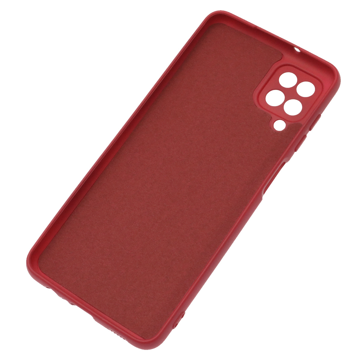Чехол накладка NANO для SAMSUNG Galaxy A12 4G (SM-A125), M12 (SM-M127F), силикон, бархат, цвет бордовый