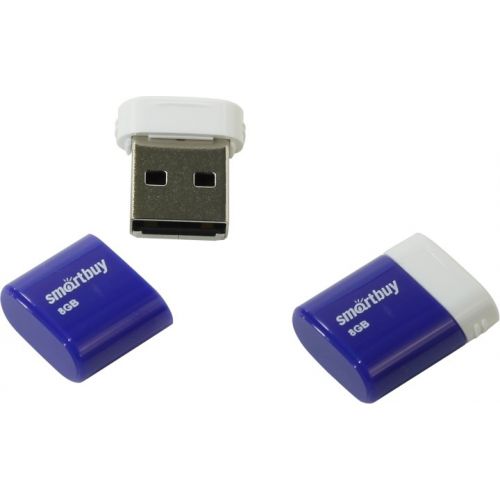 Флешка USB 2.0 8GB SMARTBUY Lara, цвет синий