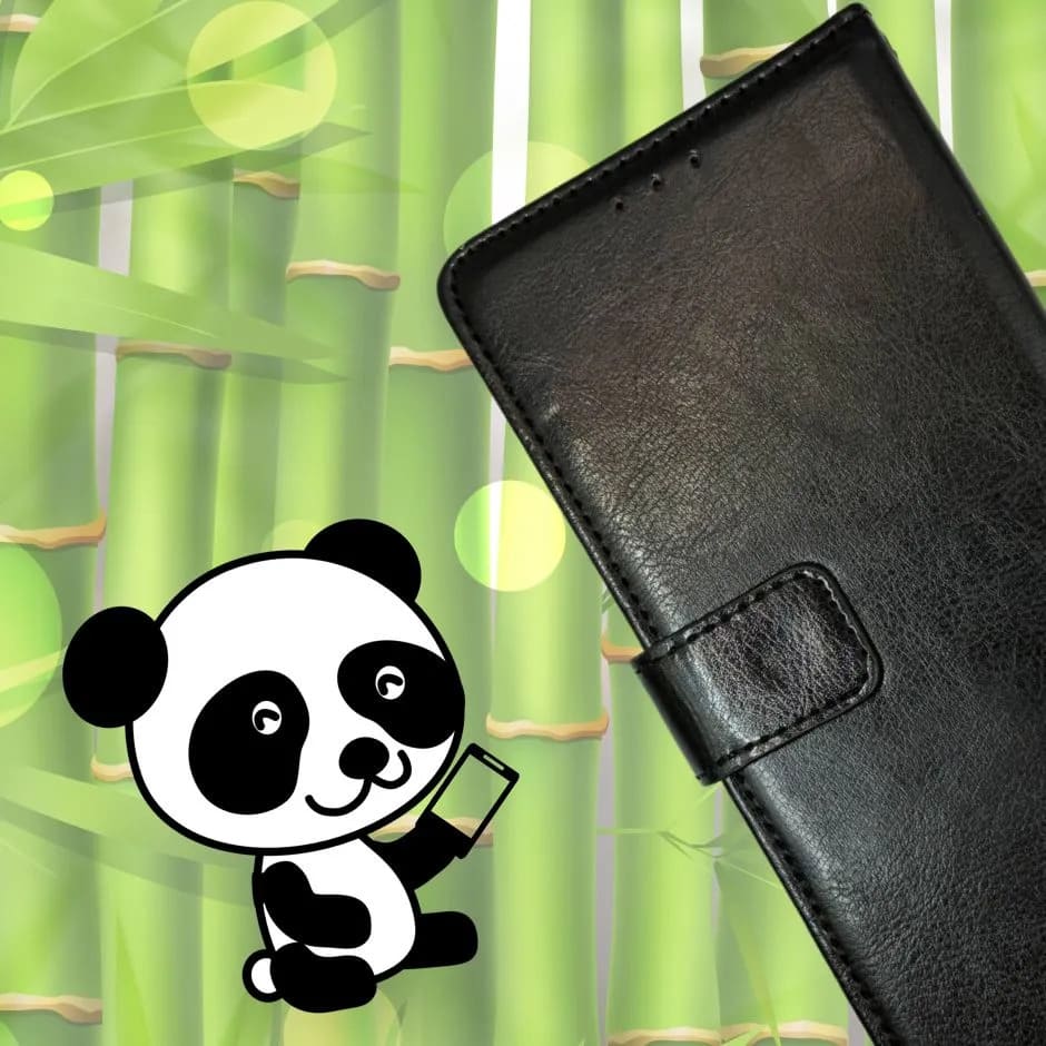Чехол книжка KOUM для Realme C21Y, C25Y, экокожа, визитница, цвет черный