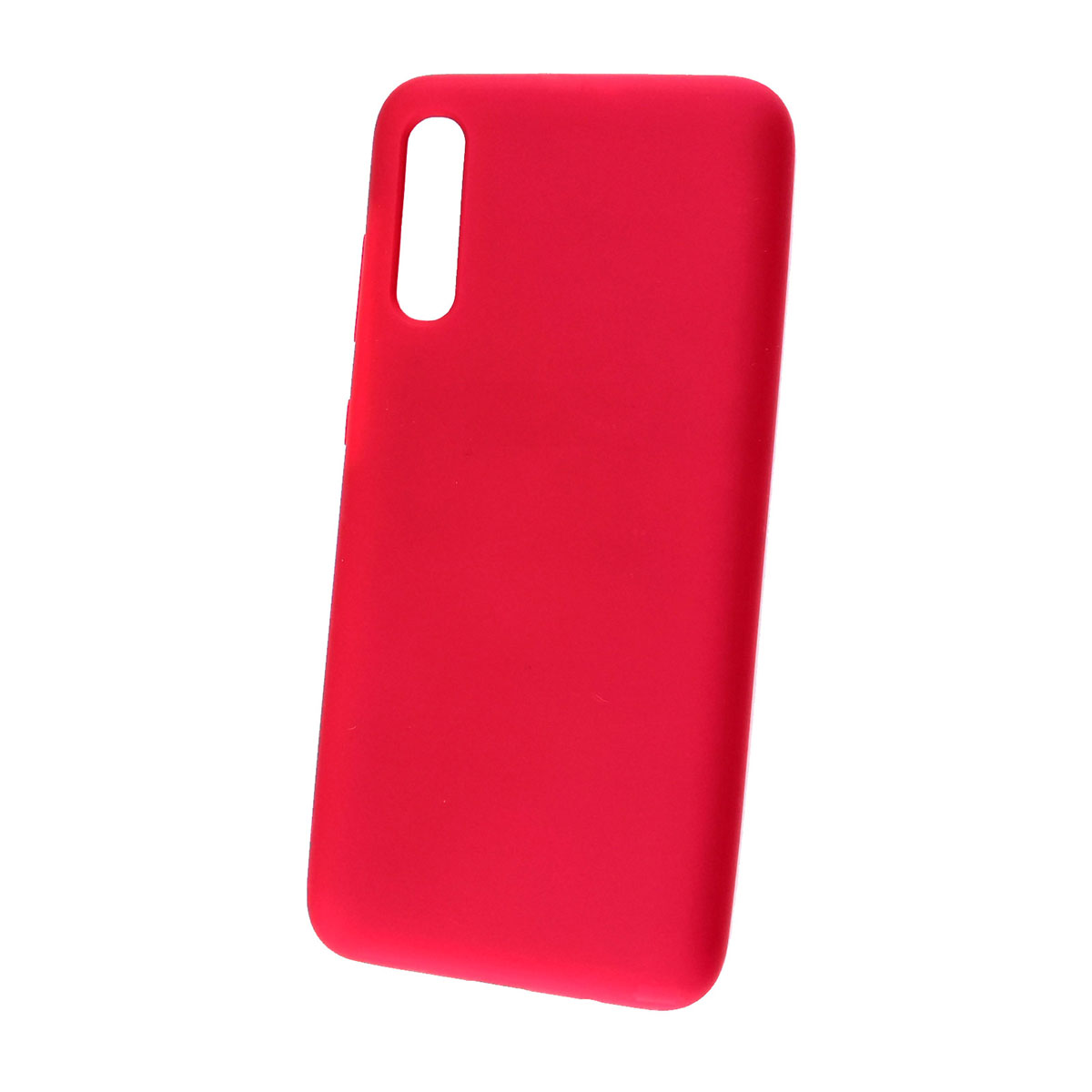 Чехол накладка Silicon Cover для Samsung A70 2019 (SM-A705), силикон, бархат, цвет красный.