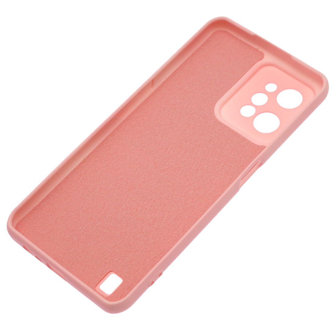 Чехол накладка Silicon Cover для Realme C31, силикон, бархат, цвет розовый