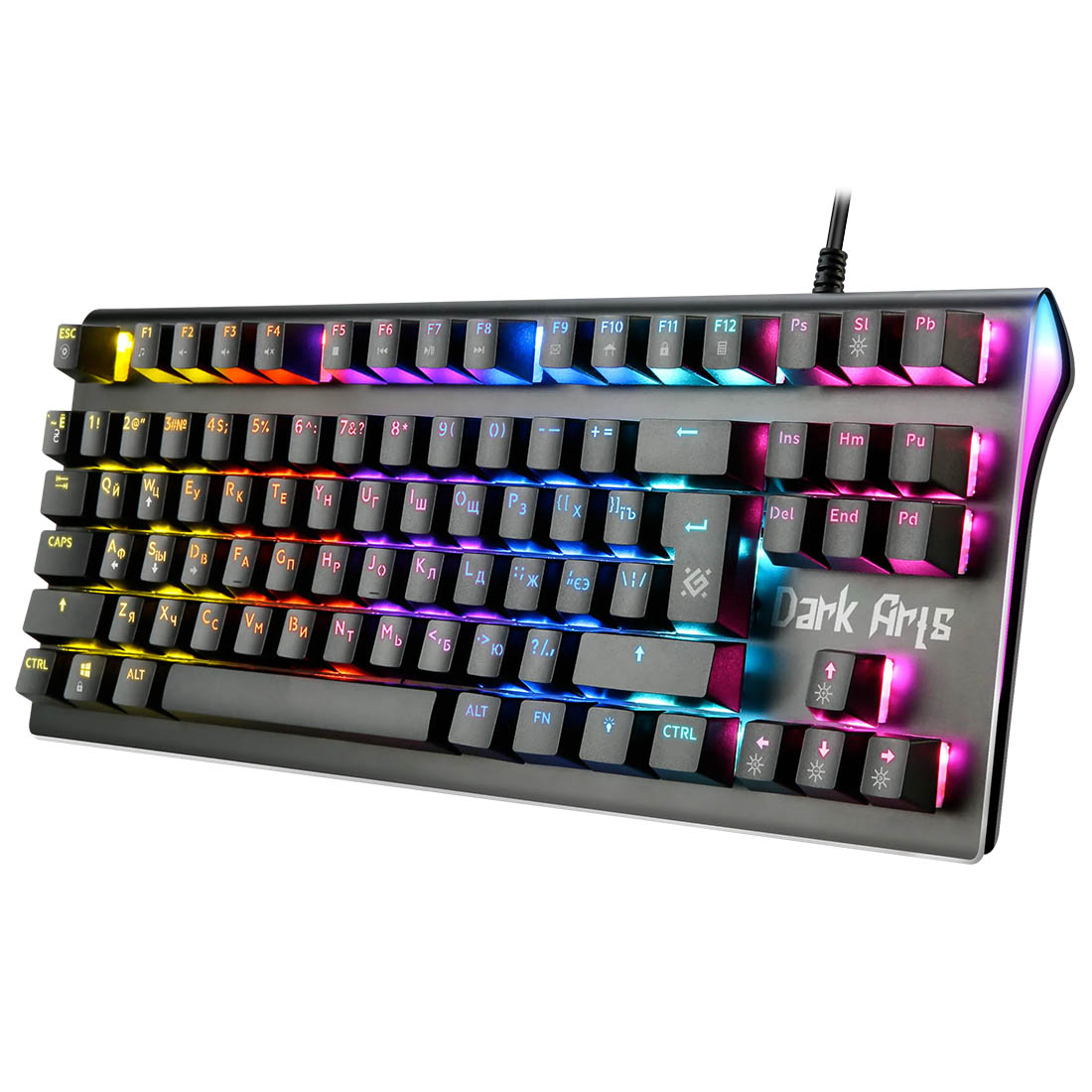 Игровая клавиатура DEFENDER Dark Arts GK-375, механическая, проводная, подсветка, цвет черный