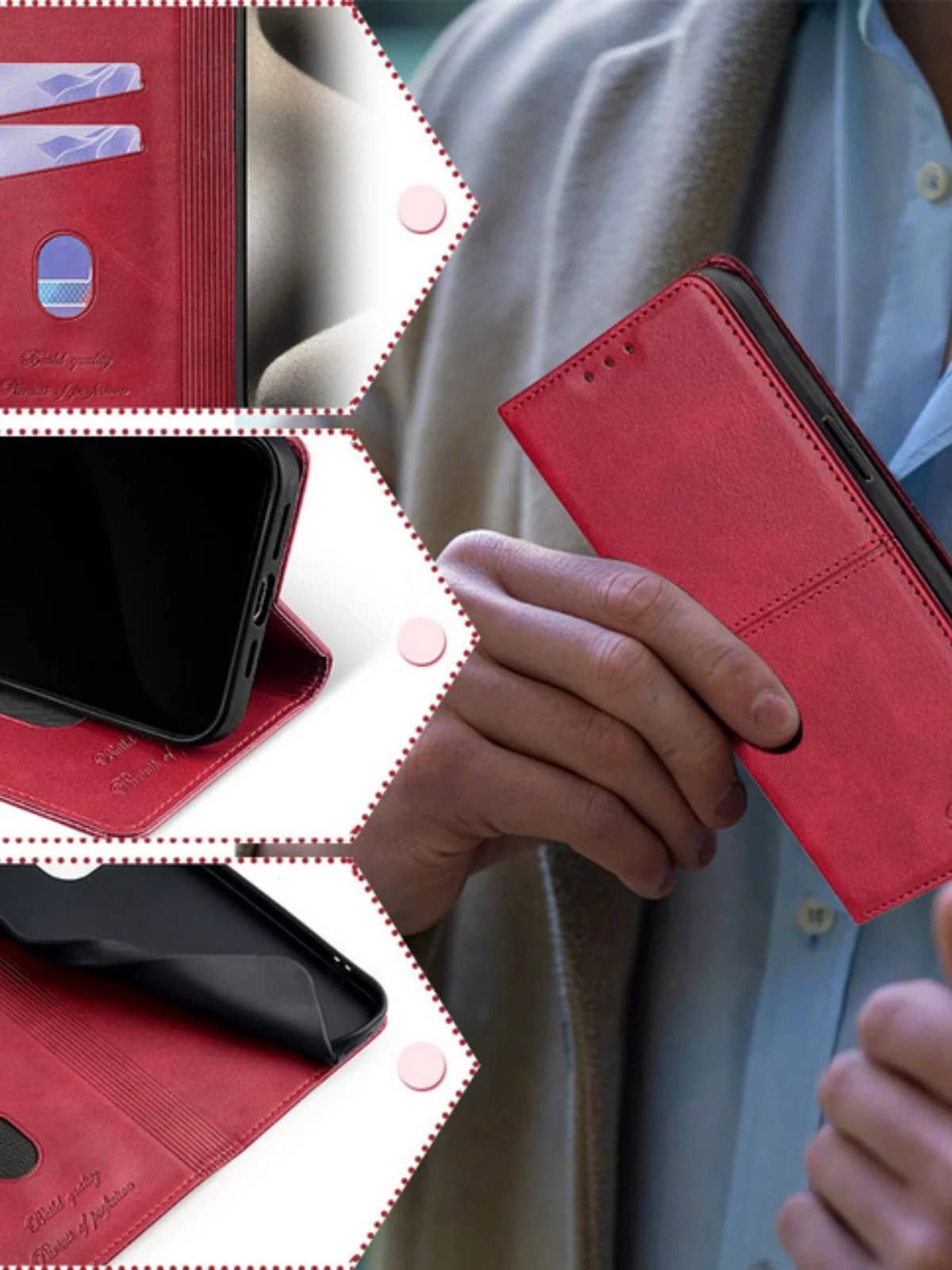 Чехол книжка elitcase для SAMSUNG Galaxy A07, защита камеры, цвет красный