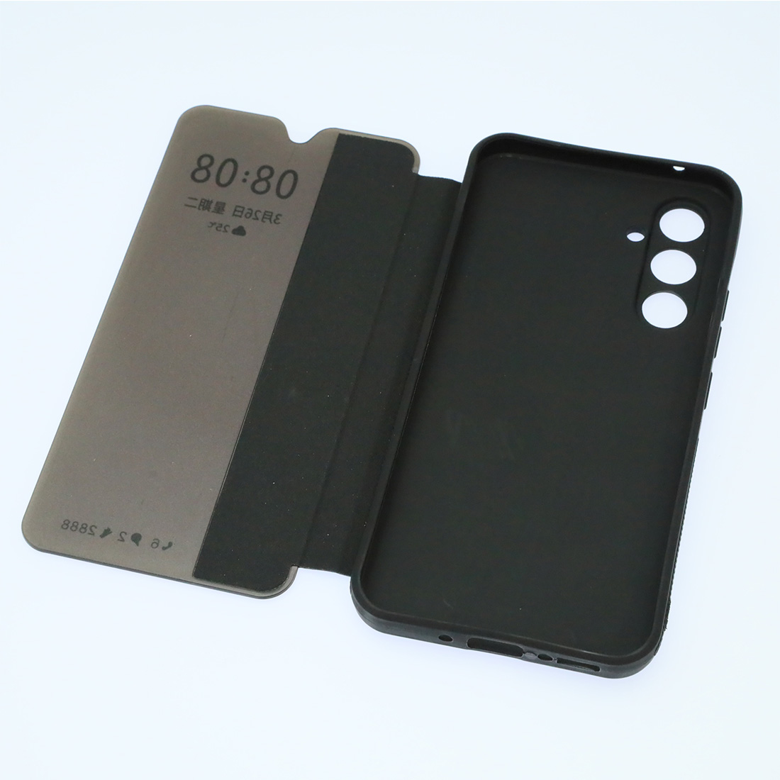 Чехол книжка Smart View Flips для SAMSUNG Galaxy A54 5G, защита камеры, силикон, пластик, цвет черный