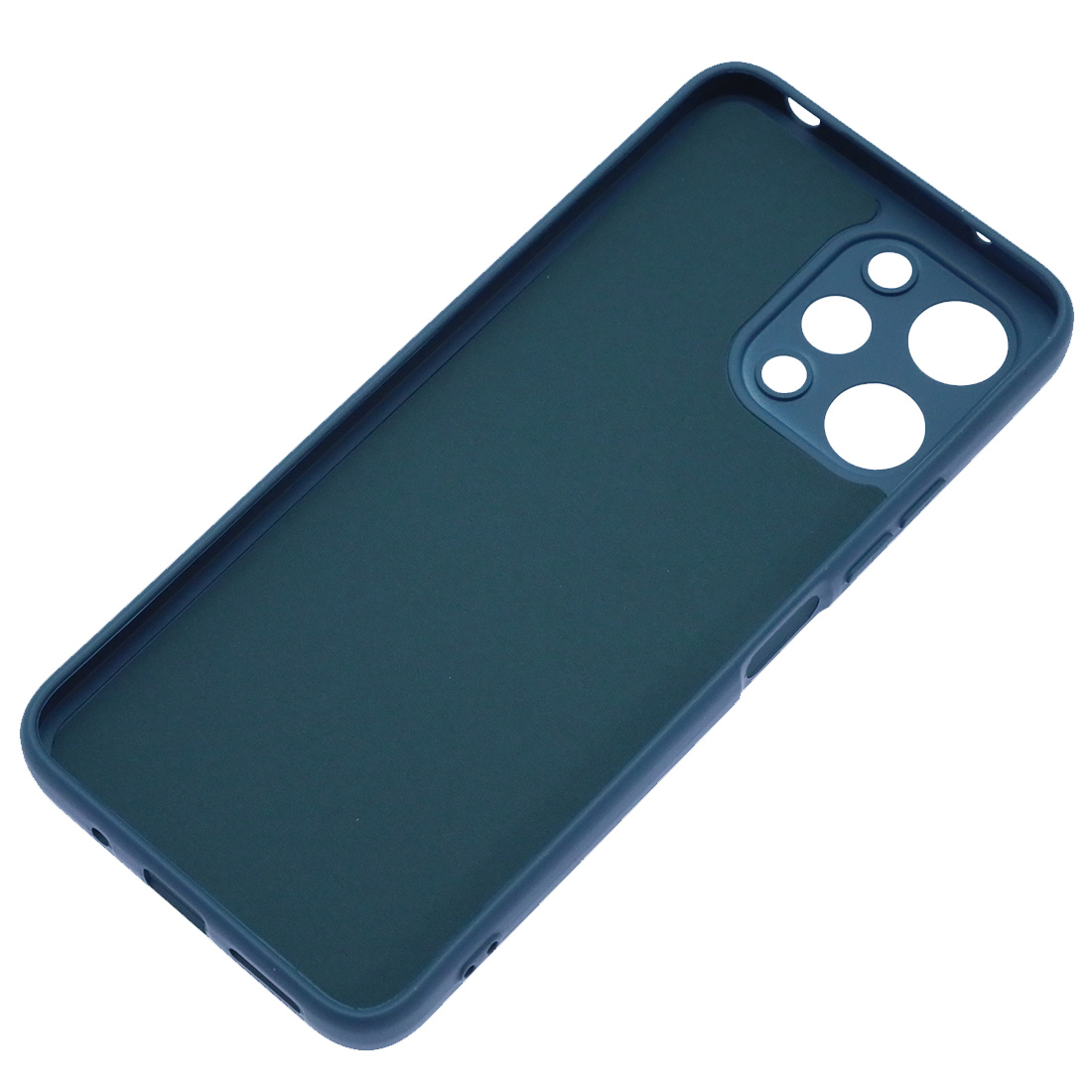 Чехол накладка NANO для XIAOMI Redmi 12 4G, защита камеры, силикон, бархат, цвет темно синий