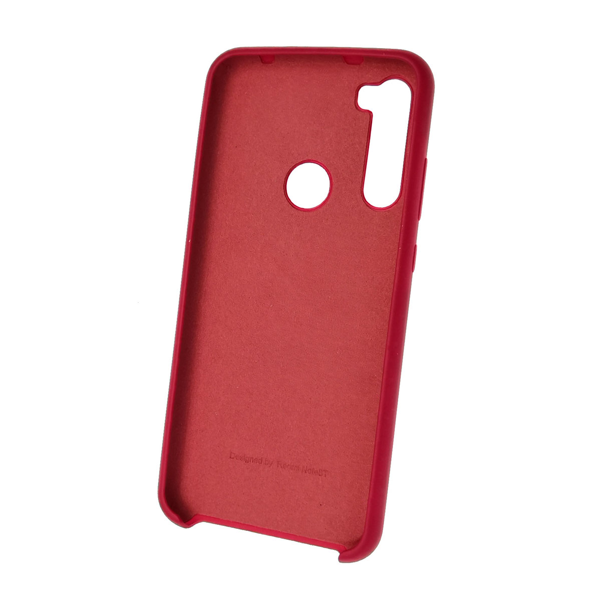 Чехол накладка Silicon Cover для XIAOMI Redmi Note 8T, силикон, бархат, цвет красная роза.