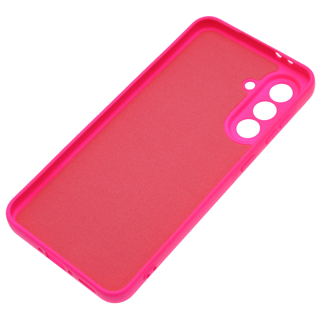 Чехол накладка NANO для SAMSUNG Galaxy A56 5G, защита камеры, силикон, бархат, цвет фуксия