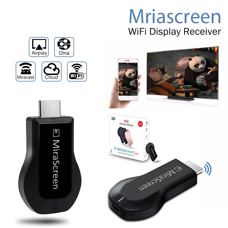 Переходник, адаптер Mirascreen MX Dongle Wi-Fi Display Adapter 1080p HDMI, цвет черный