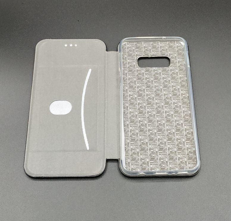 Чехол книжка для SAMSUNG Galaxy S10e (SM-G970), экокожа, визитница, цвет темно синий