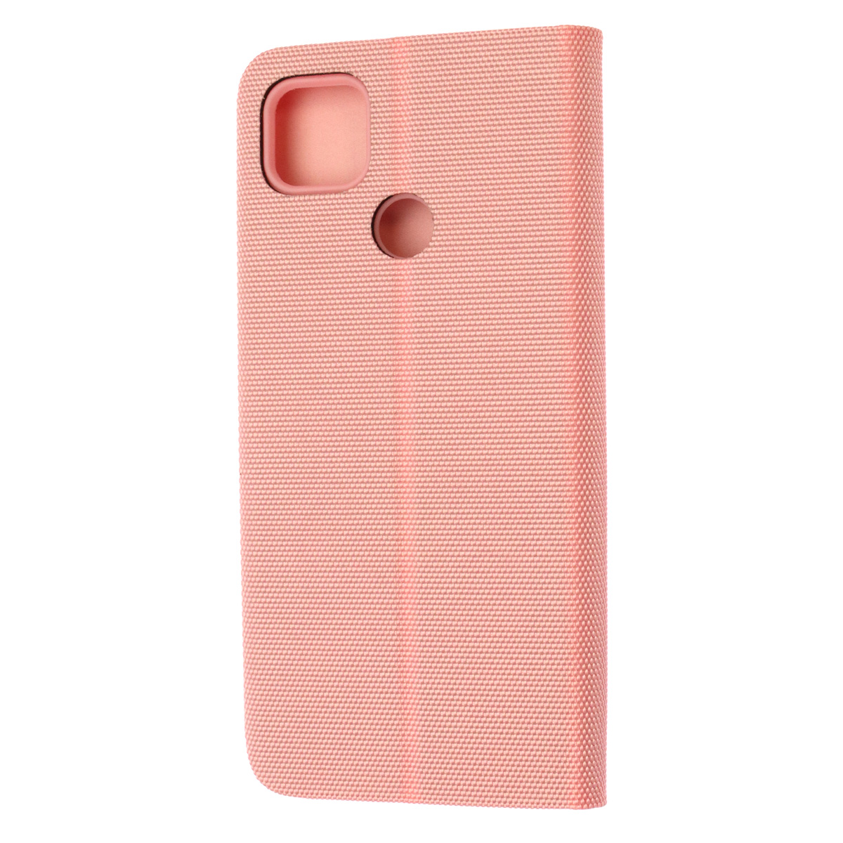 Чехол книжка MESH для XIAOMI Redmi 9C, Redmi 10A, текстиль, силикон, бархат, визитница, цвет розовый