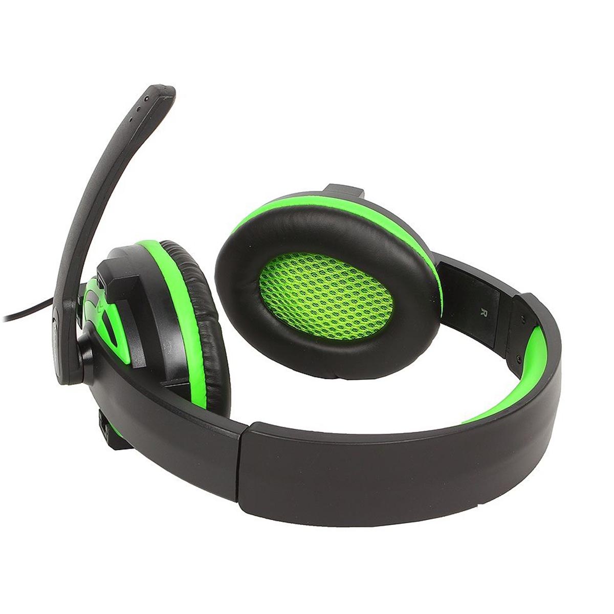 Гарнитура (наушники с микрофоном) проводная полноразмерная, Defender Warhead G-300, цвет черно зеленый
