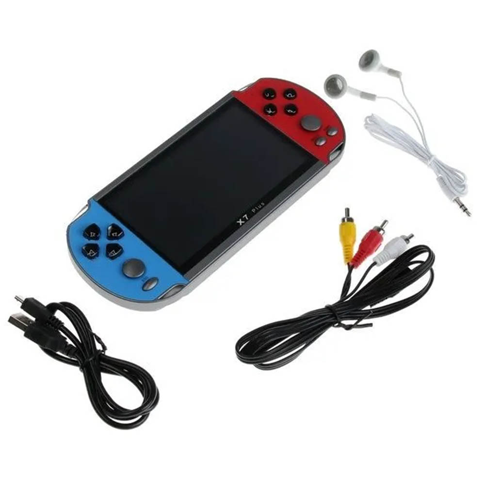 Портативная игровая приставка X7 Plus, 5.1", цвет красно синий