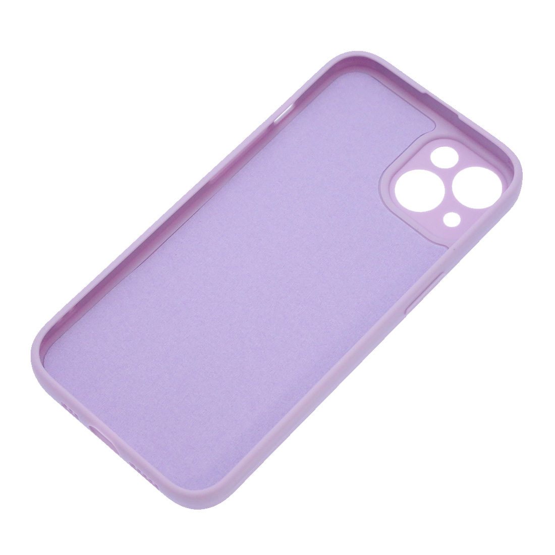 Чехол накладка для APPLE iPhone 13, силикон, бархат, цвет сиреневый
