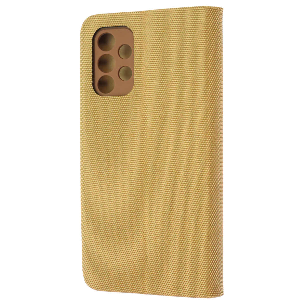 Чехол книжка MESH для SAMSUNG Galaxy A32 4G (SM-A325F), текстиль, силикон, бархат, визитница, цвет золотистый