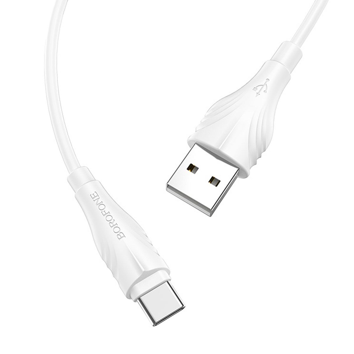 Кабель BOROFONE BX18 Optimal USB Type C, 3A, длина 3 метра, цвет белый