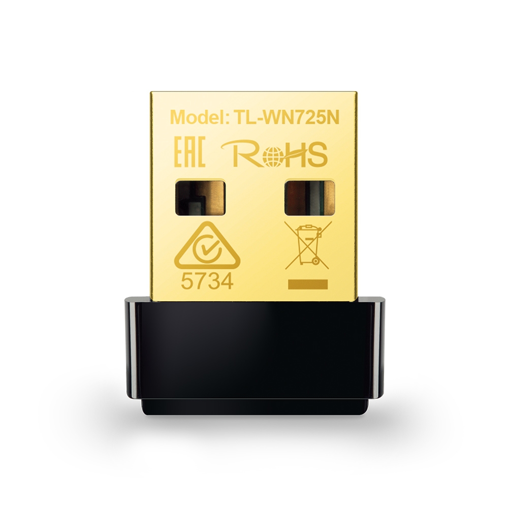 Беспроводной Wi-Fi USB адаптер TP-LINK TL-WN725N  стандарта N, 802.11b/g/n, USB 2.0, 150 Mb/s, цвет черный