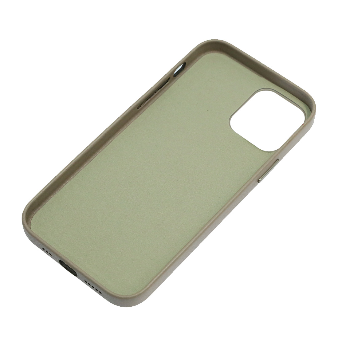 Чехол накладка Leather Case для APPLE iPhone 12 Pro, силикон, бархат, экокожа, цвет светло серый