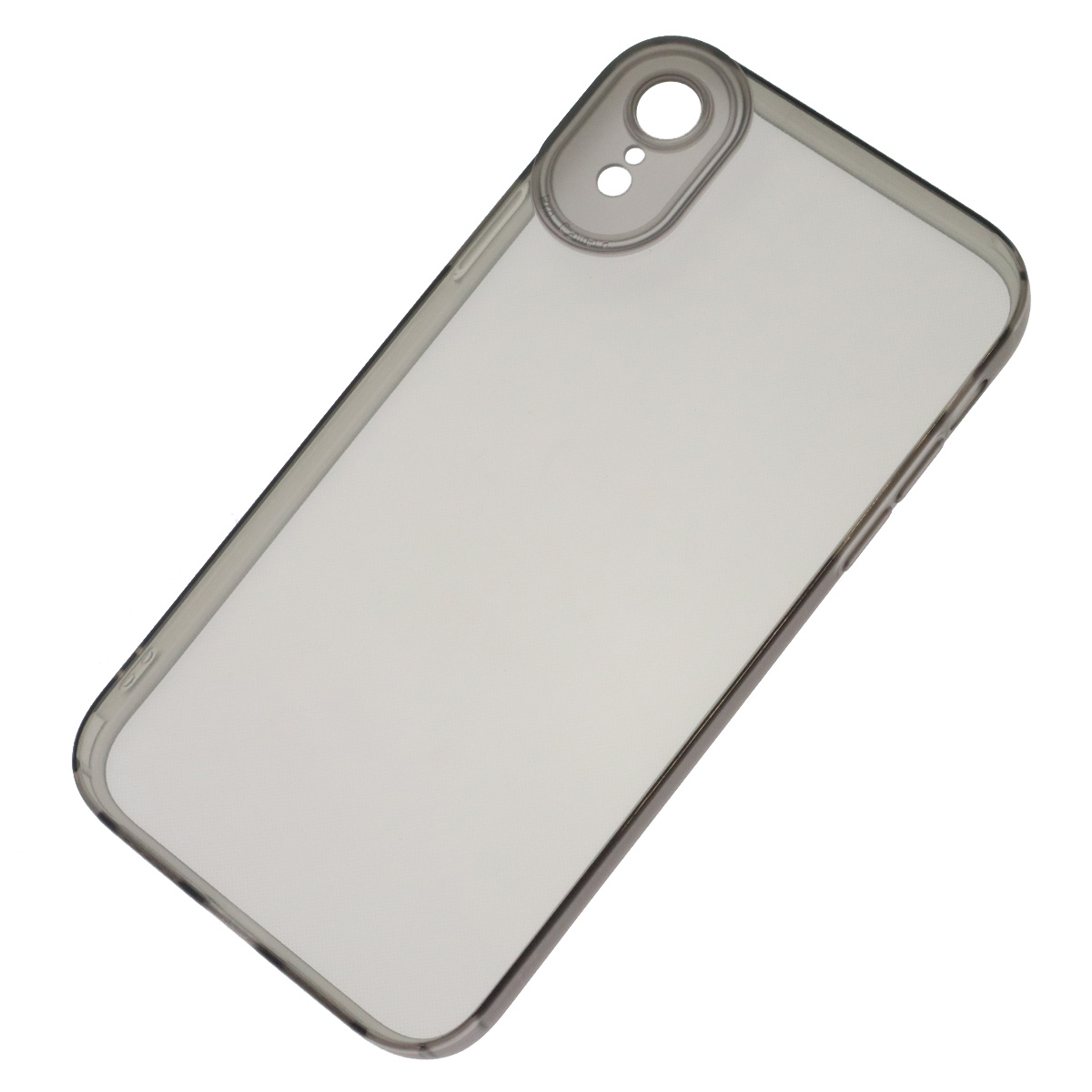 Чехол накладка CATEYES для APPLE iPhone XR, защита камеры, силикон, цвет прозрачно черный