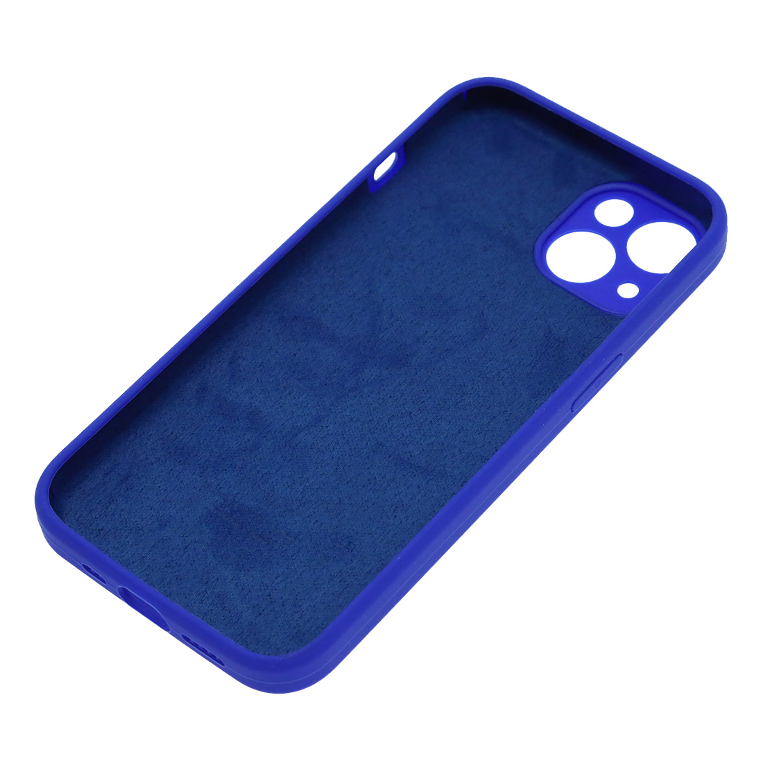 Чехол накладка Silicone Case для APPLE iPhone 13, L-ogo, защита камеры, силикон, бархат, цвет космически синий