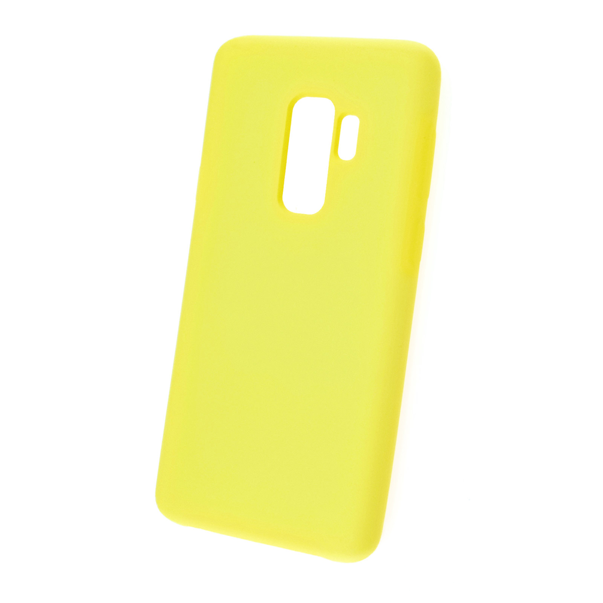 Чехол накладка Silicon Cover для SAMSUNG Galaxy S9 Plus (SM-G965), силикон, бархат, цвет ярко желтый.