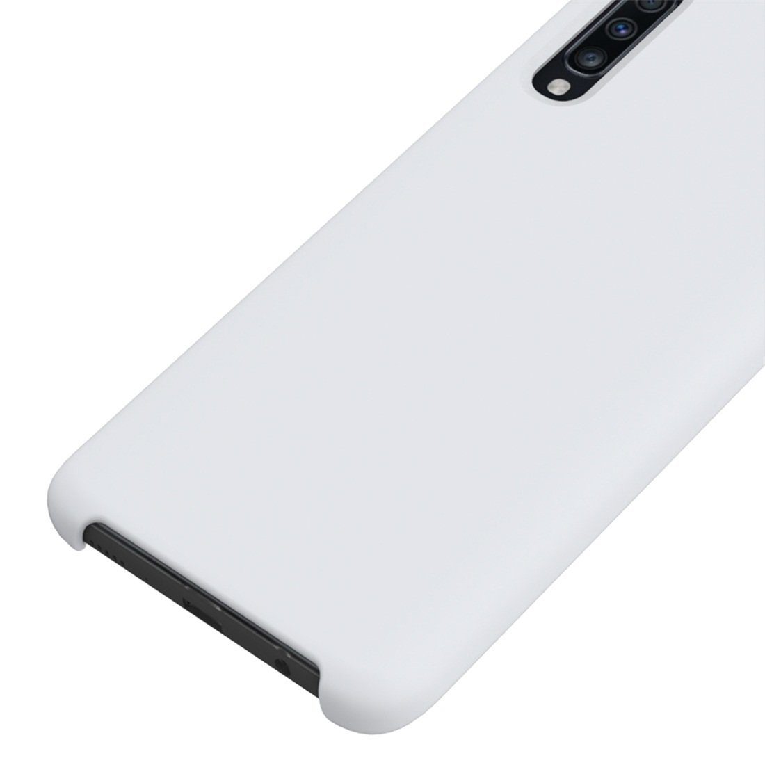 Чехол накладка Silicon Cover для SAMSUNG Galaxy A50 (SM-A505), A30s (SM-A307), A50s (SM-A507), силикон, бархат, цвет белый.
