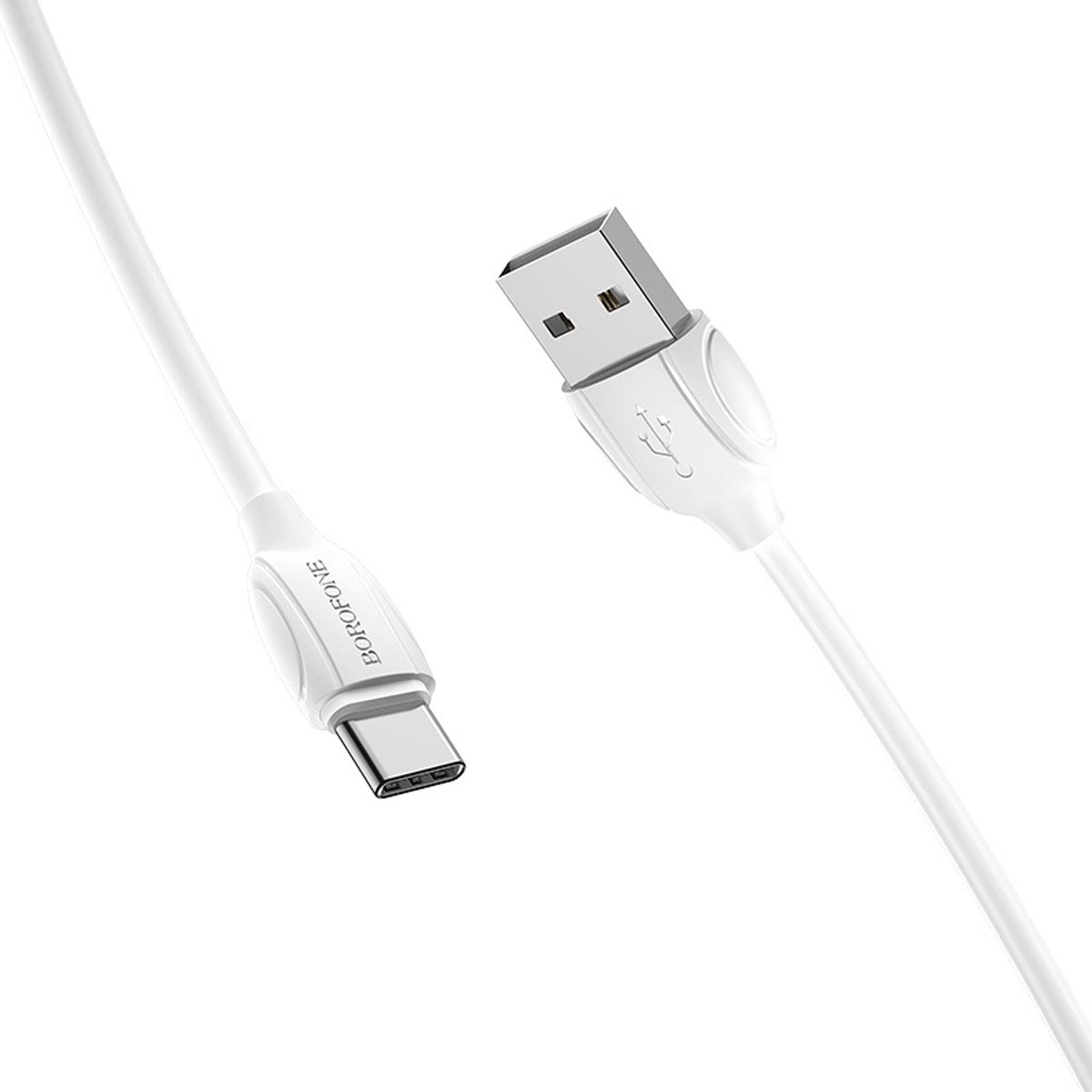 Кабель BOROFONE BX19 Benefit USB Type C, 3A, длина 1 метр, силикон, цвет белый
