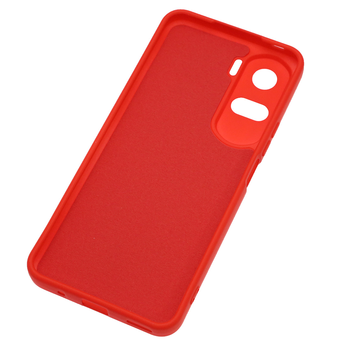 Чехол накладка Silicon Cover для Honor 90 Lite, защита камеры, силикон, бархат, цвет красный