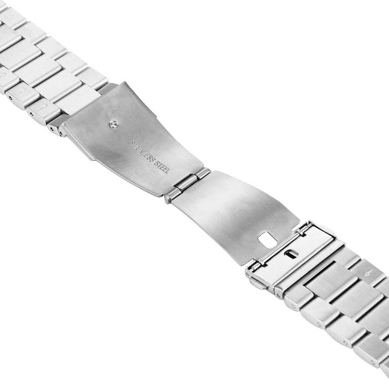 Ремешок для Apple Watch нержавеющая сталь 42-44 mm, застежка "Бабочка", цвет серебристый