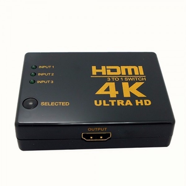 Адаптер разветвитель (HDMI сплиттер) (хаб) HDMI 4K на 3 порта HDMI с внешним питанием.