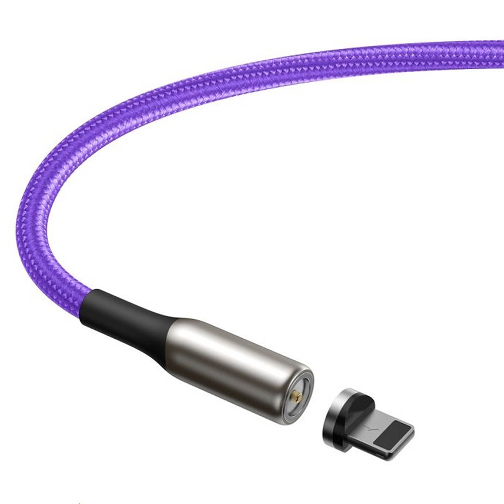 BASEUS CALXC-H05 Zinc Magnetic кабель с магнитной зарядкой для APPLE Lightning 8-pin, цвет фиолетовый | Последняя цена